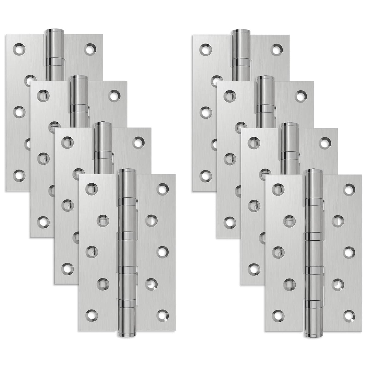Hinge 8 pcs 125 x 75 x 13 mm Silver Steel
