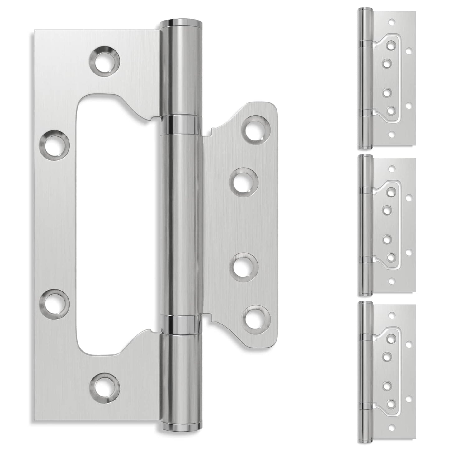 Hinge 4 pcs 125 x 78 x 13 mm Silver Steel