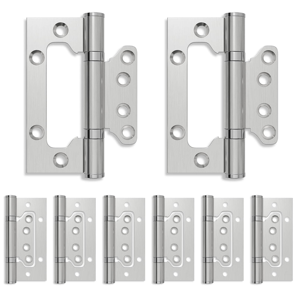 Hinge 8 pcs 100 x 75 x 13 mm Silver Steel