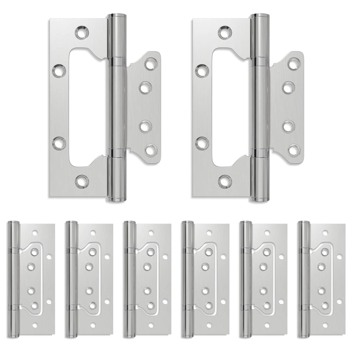 Hinge 8 pcs 125 x 78 x 13 mm Silver Steel