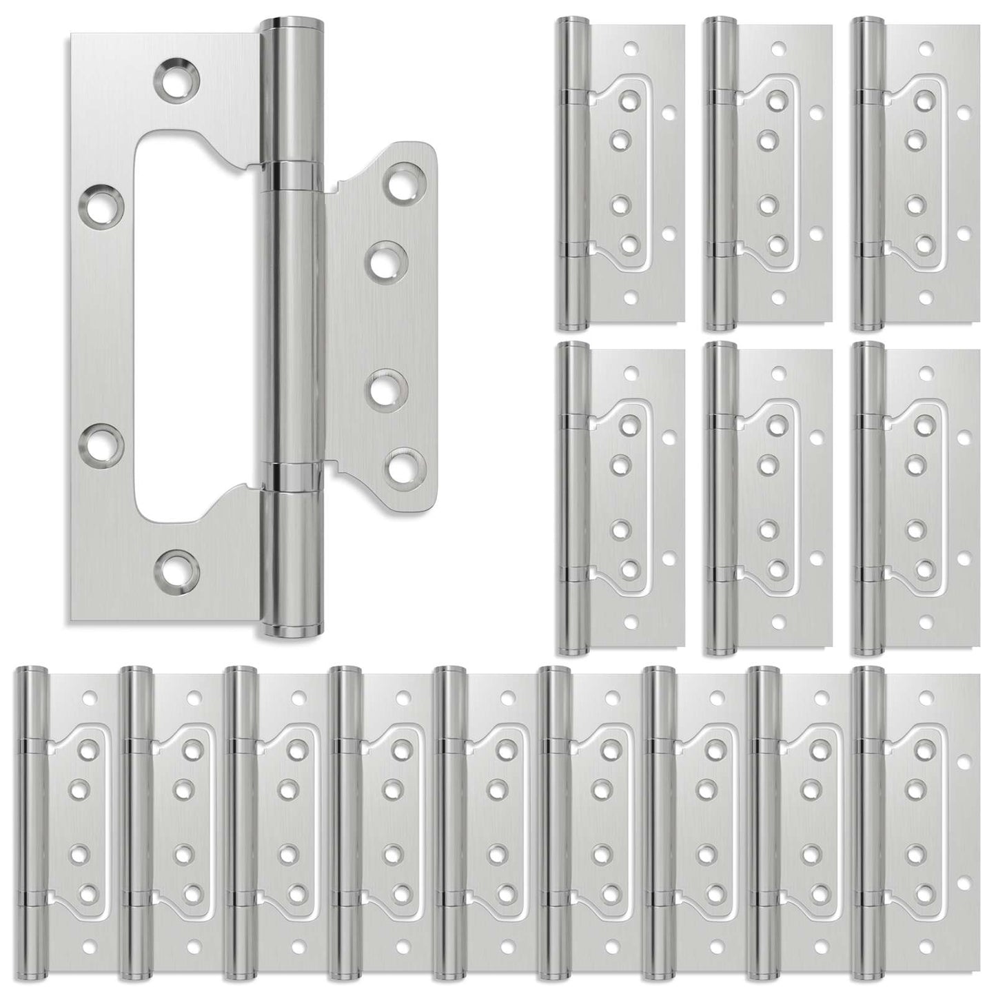 Hinge 16 pcs 125 x 78 x 13 mm Silver Steel