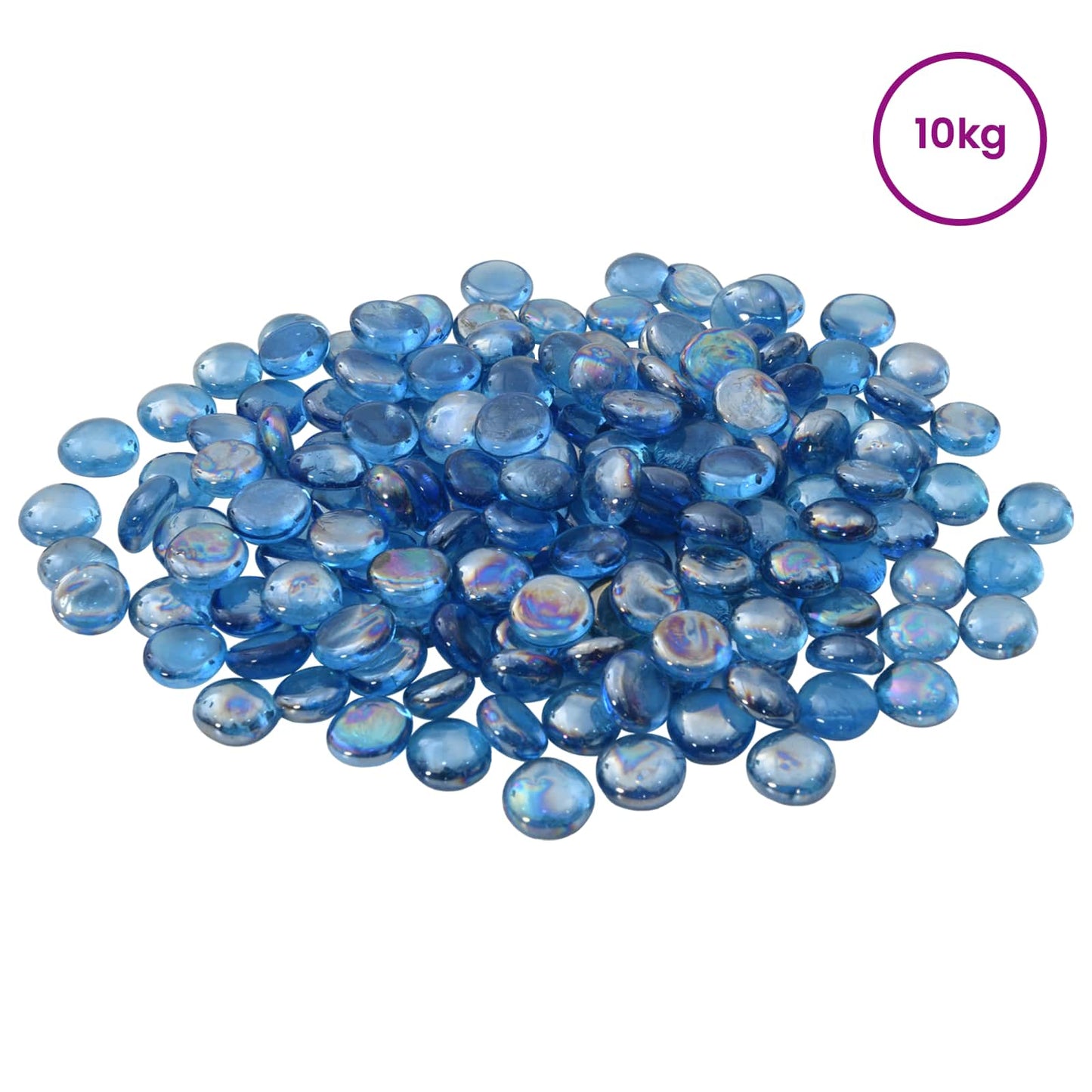 Glass Nugget 17-19 mm Light Cobalt Blue Glass