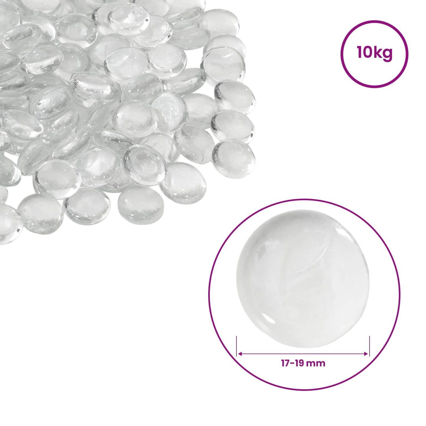 Glass Nugget 17-19 mm Transparent Glass