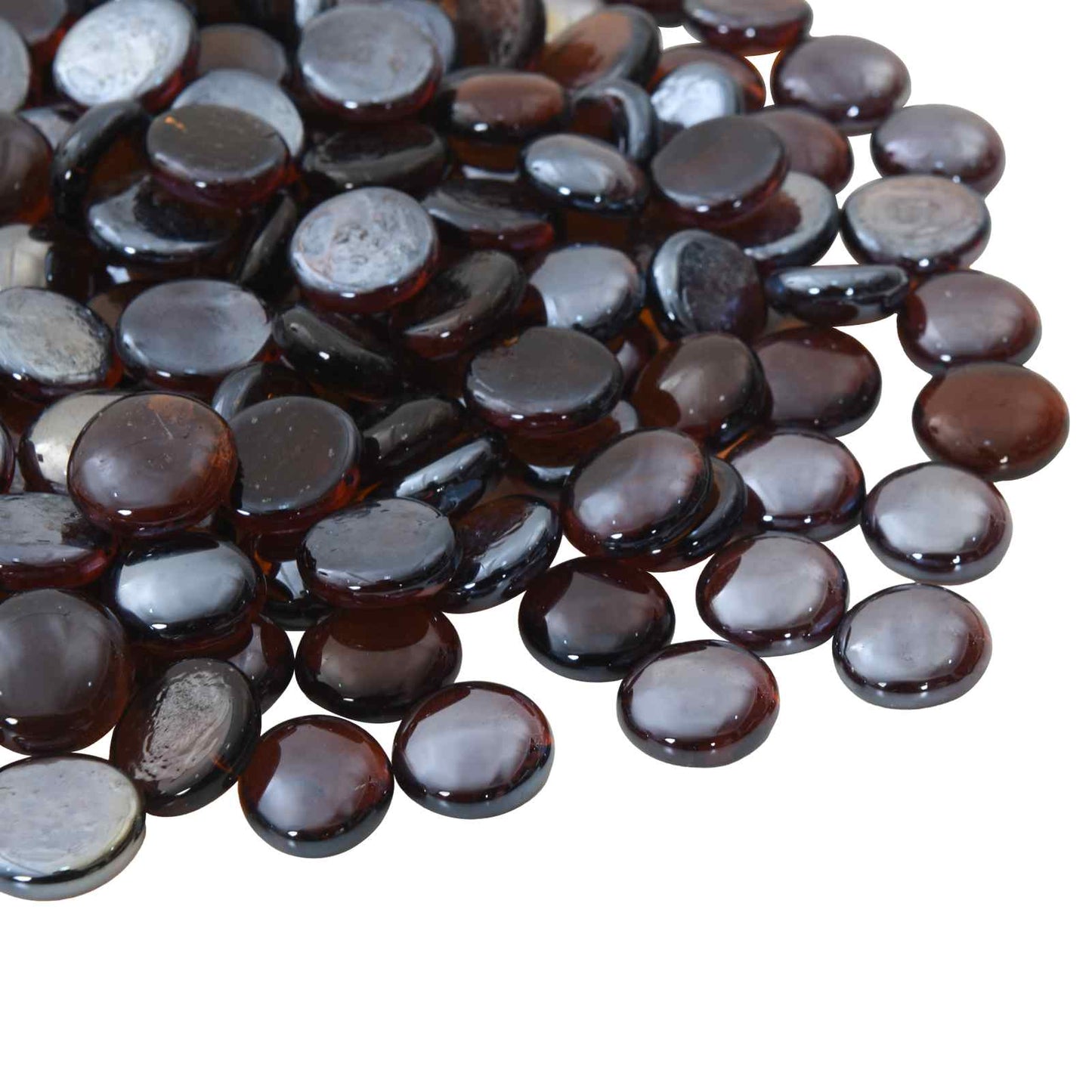 Glass Nugget 17-19 mm Amber Flash Glass