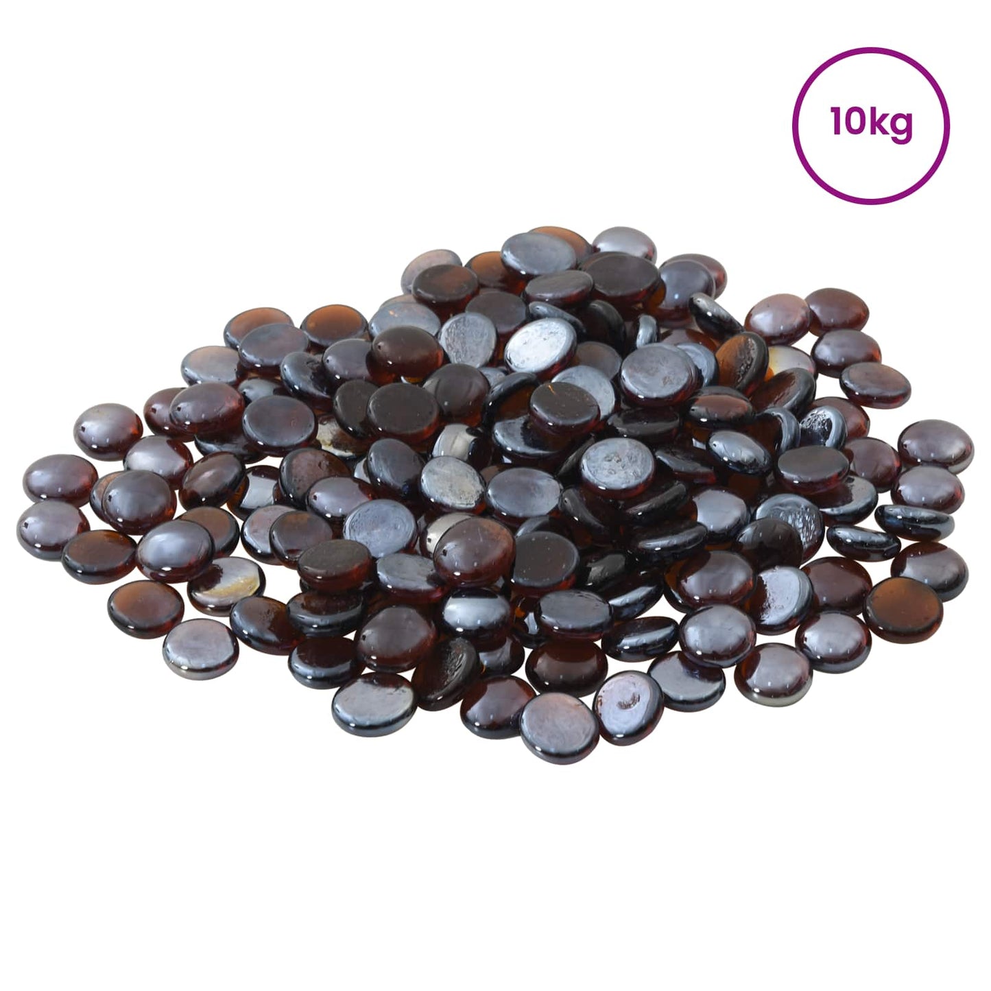 Glass Nugget 17-19 mm Amber Flash Glass