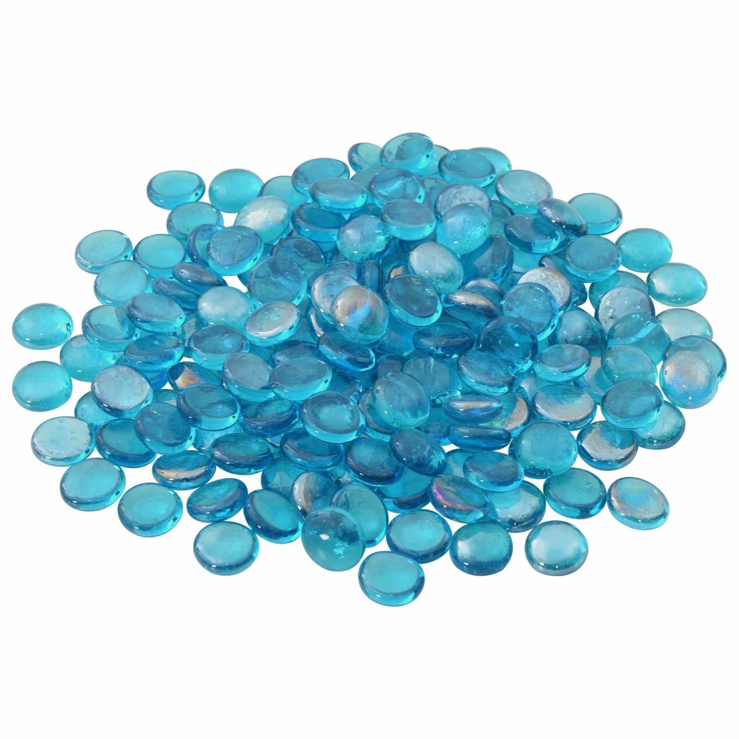 Glass Nugget 17-19 mm Aqua Blue Glass