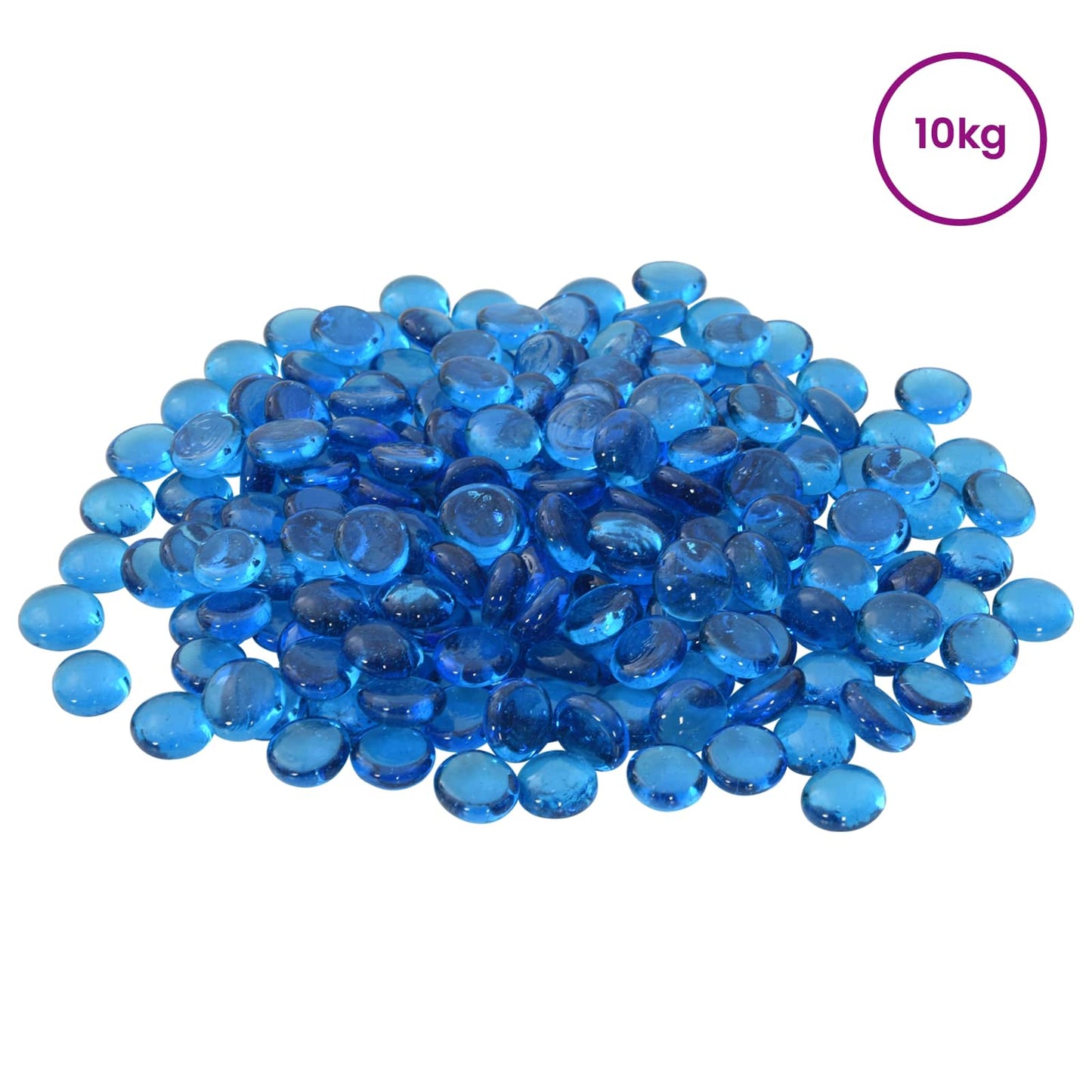 Glass Nugget 17-19 mm Sky Blue Glass