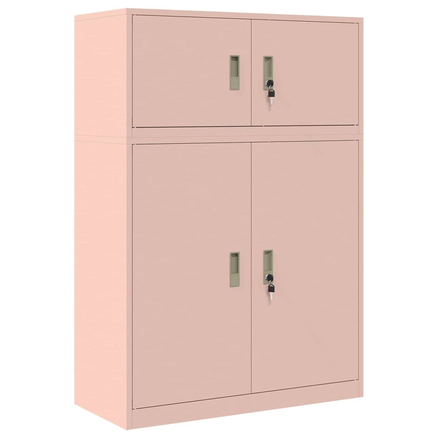 Storage Cabinet 2 pcs Pink 90 x 40 x 130 cm Steel Lockable