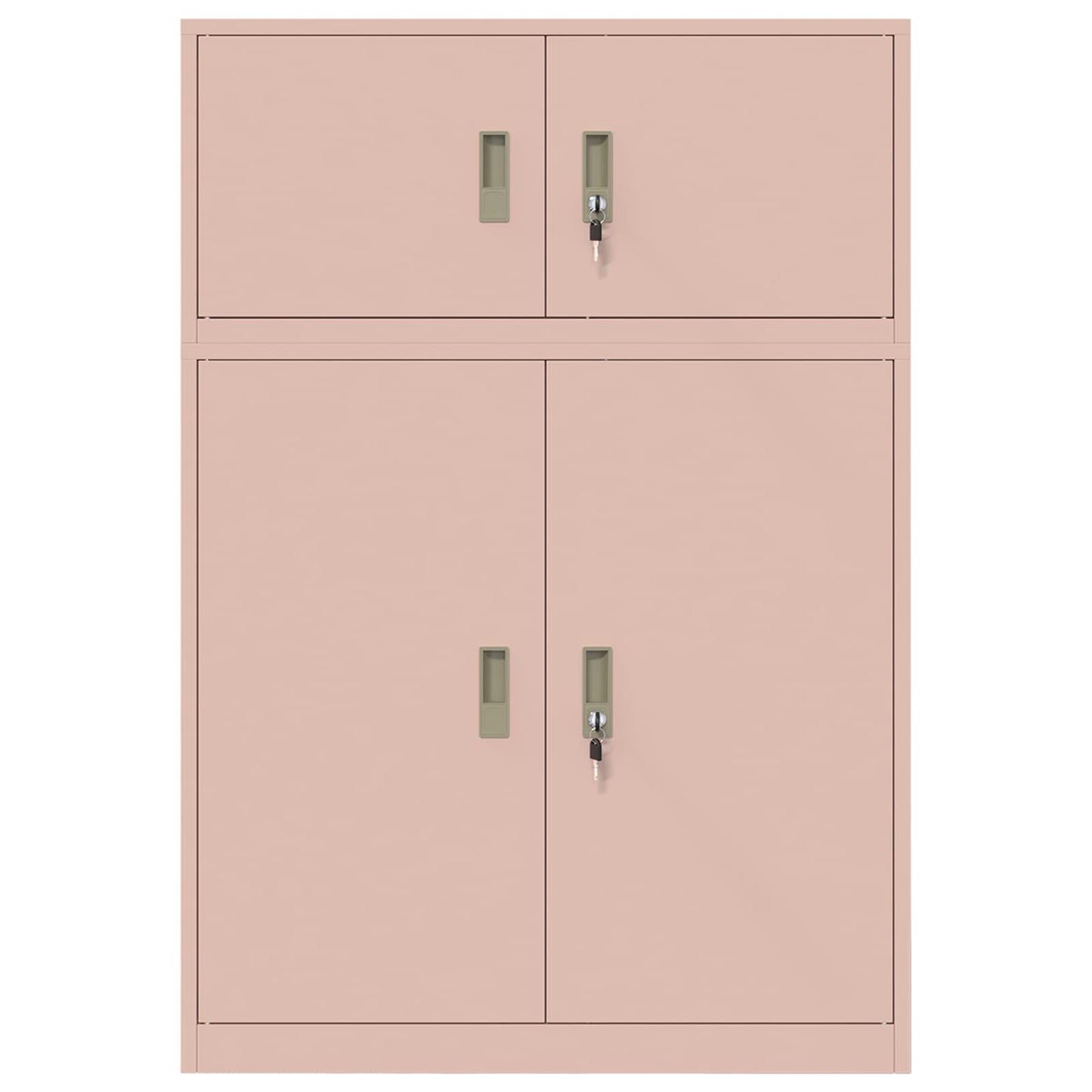 Storage Cabinet 2 pcs Pink 90 x 40 x 130 cm Steel Lockable