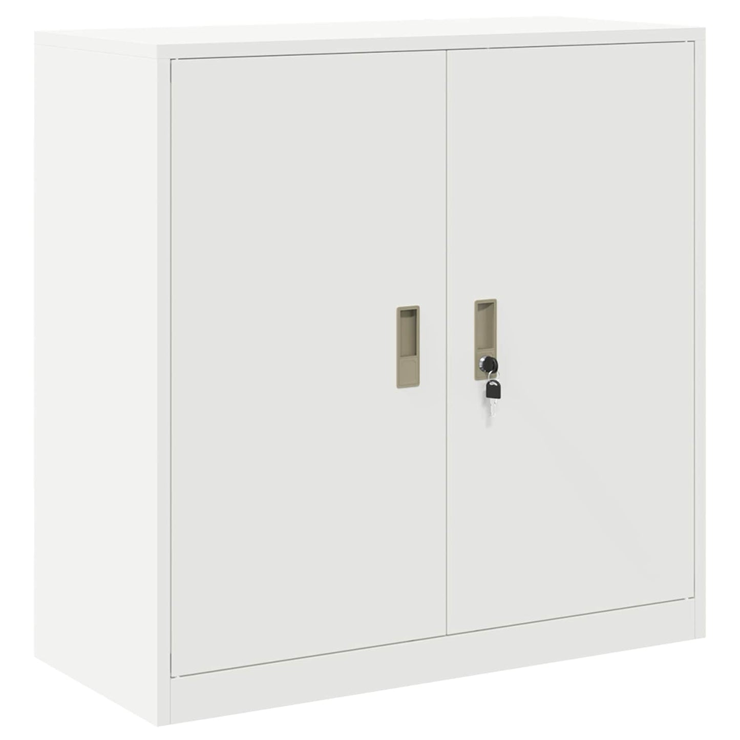 Storage Cabinet 2 pcs White 90 x 40 x 130 cm Steel Lockable