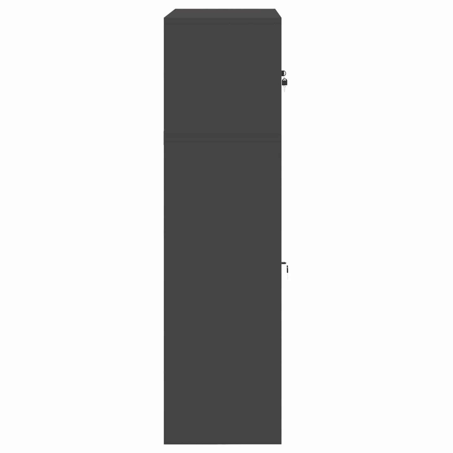 Storage Cabinet 2 pcs Black 90 x 40 x 145 cm Steel Lockable