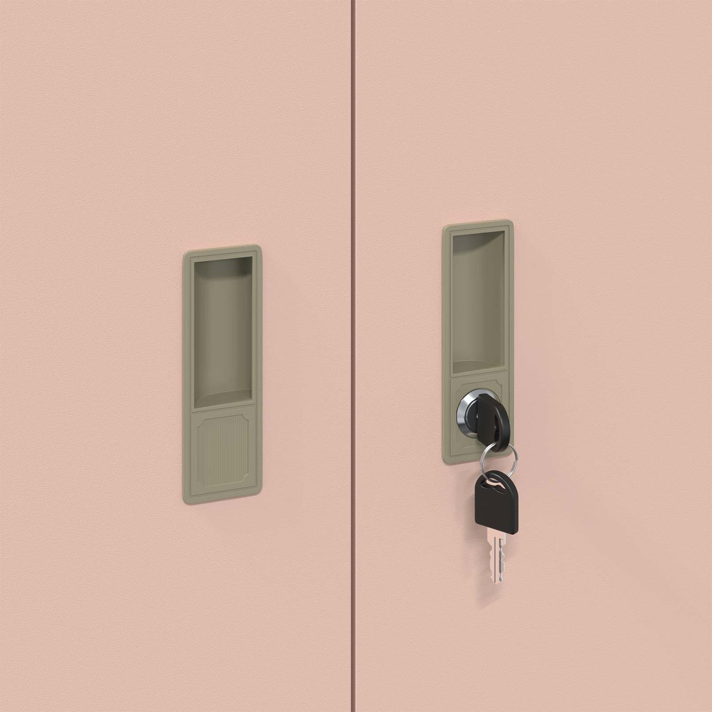 Storage Cabinet 2 pcs Pink 90 x 40 x 145 cm Steel Lockable