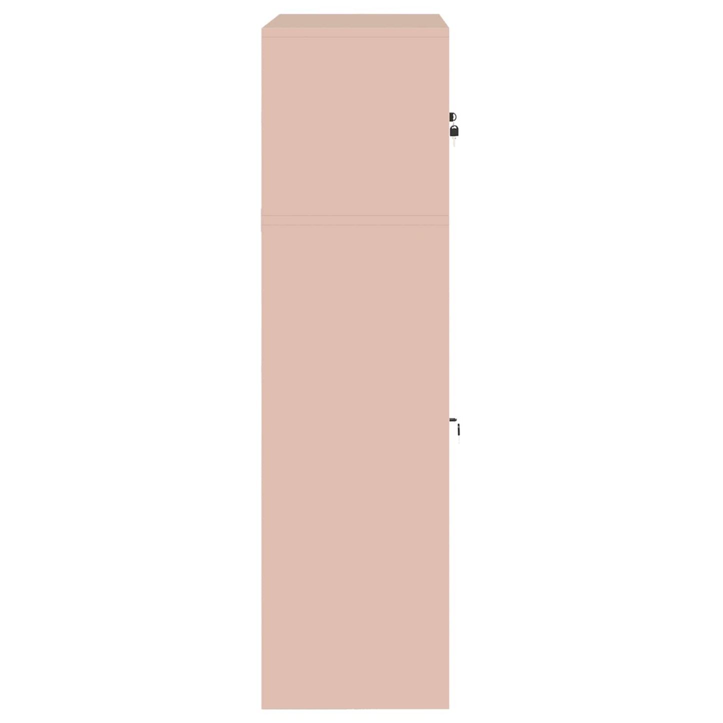 Storage Cabinet 2 pcs Pink 90 x 40 x 145 cm Steel Lockable