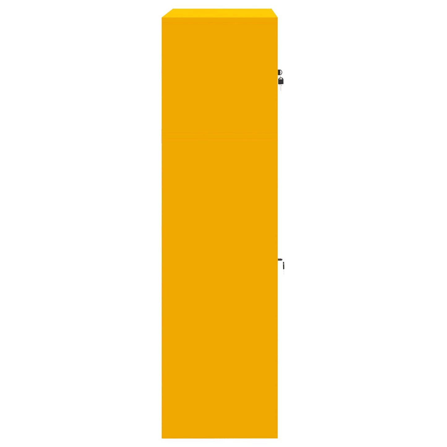Storage Cabinet 2 pcs Mustard Yellow 90 x 40 x 145 cm Steel