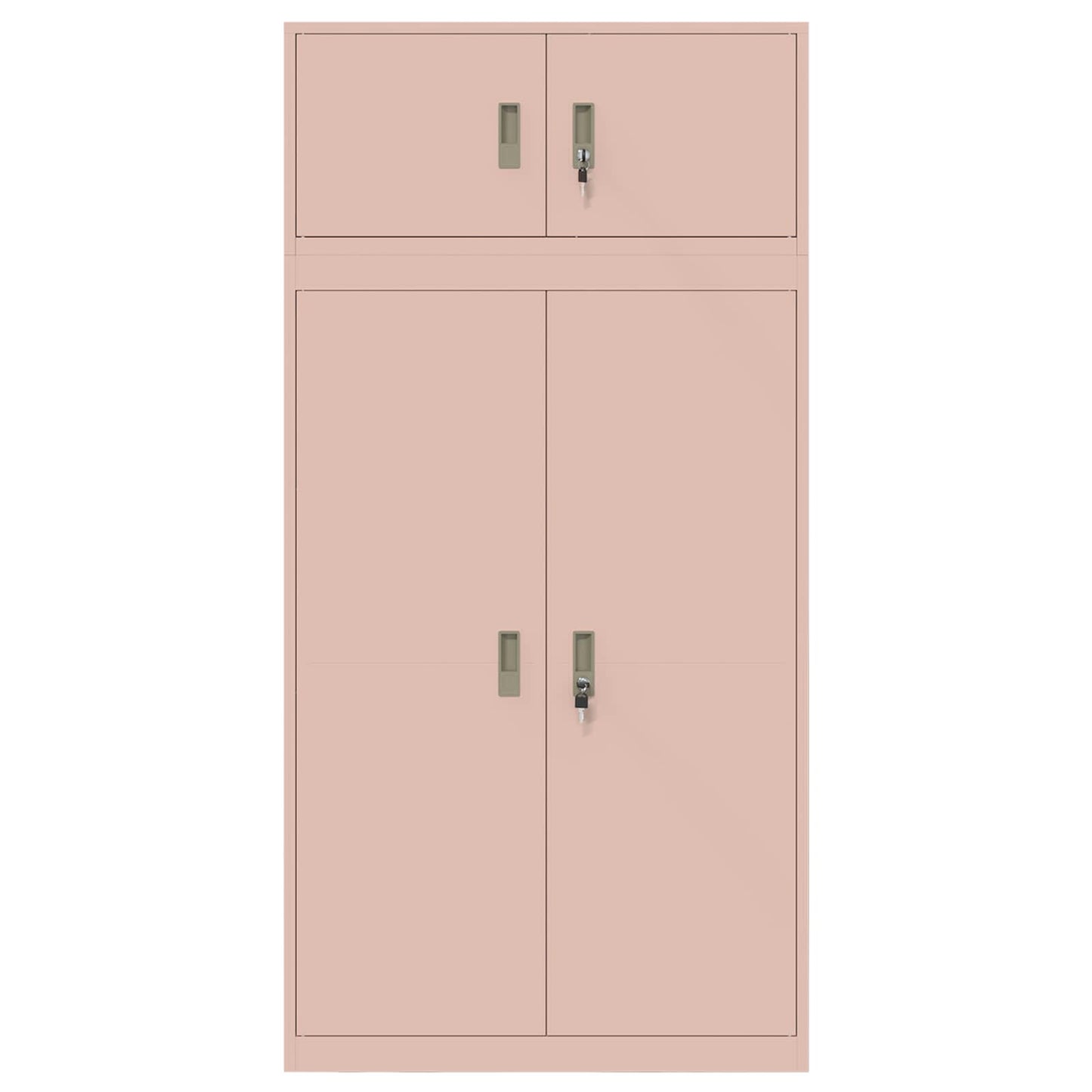 Storage Cabinet 2 pcs Pink 90 x 40 x 180 cm Steel Lockable