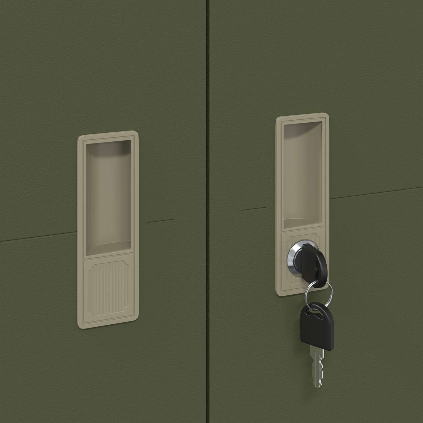 Storage Cabinet 2 pcs Olive Green 90 x 40 x 180 cm Steel