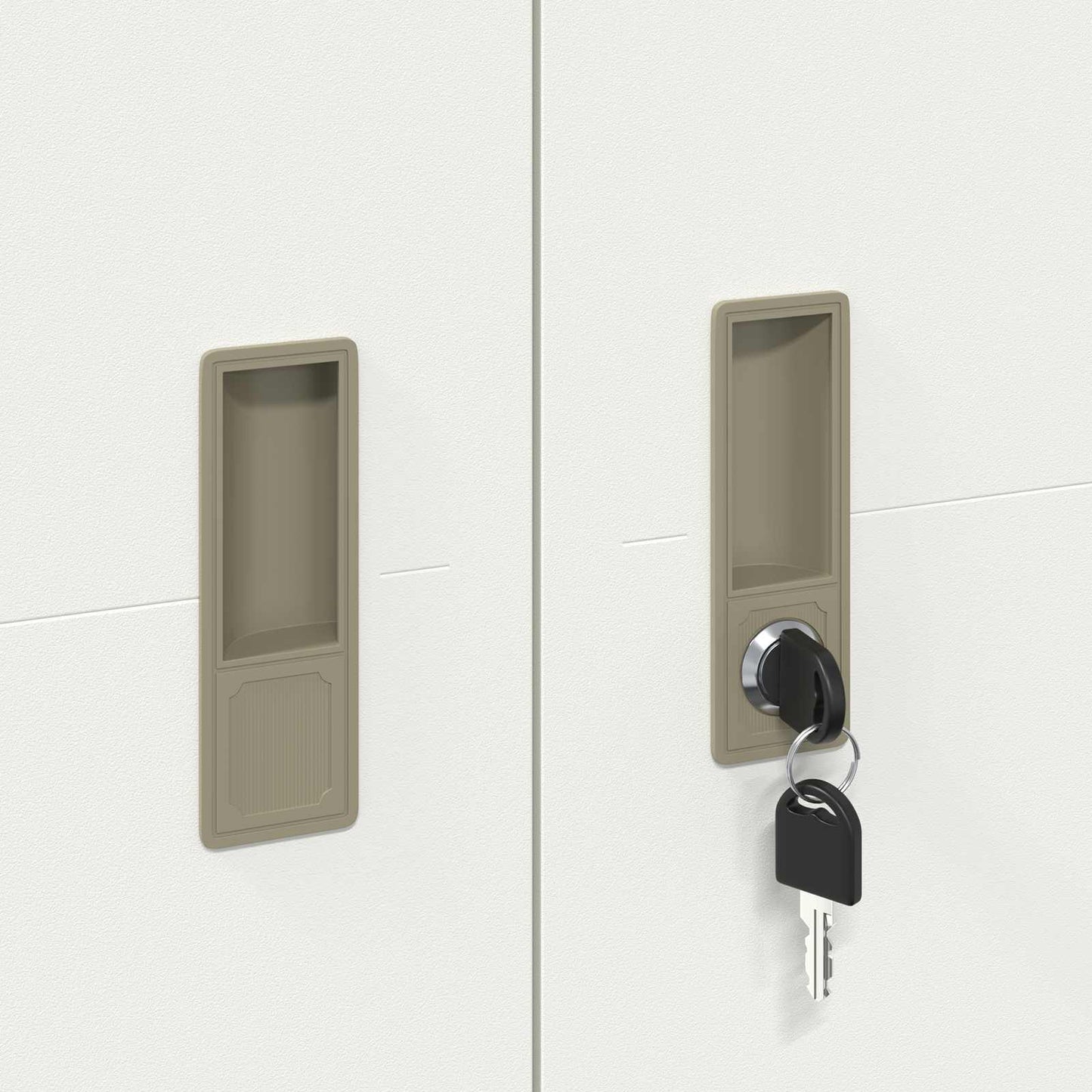 Storage Cabinet 2 pcs White 90 x 40 x 180 cm Steel Lockable