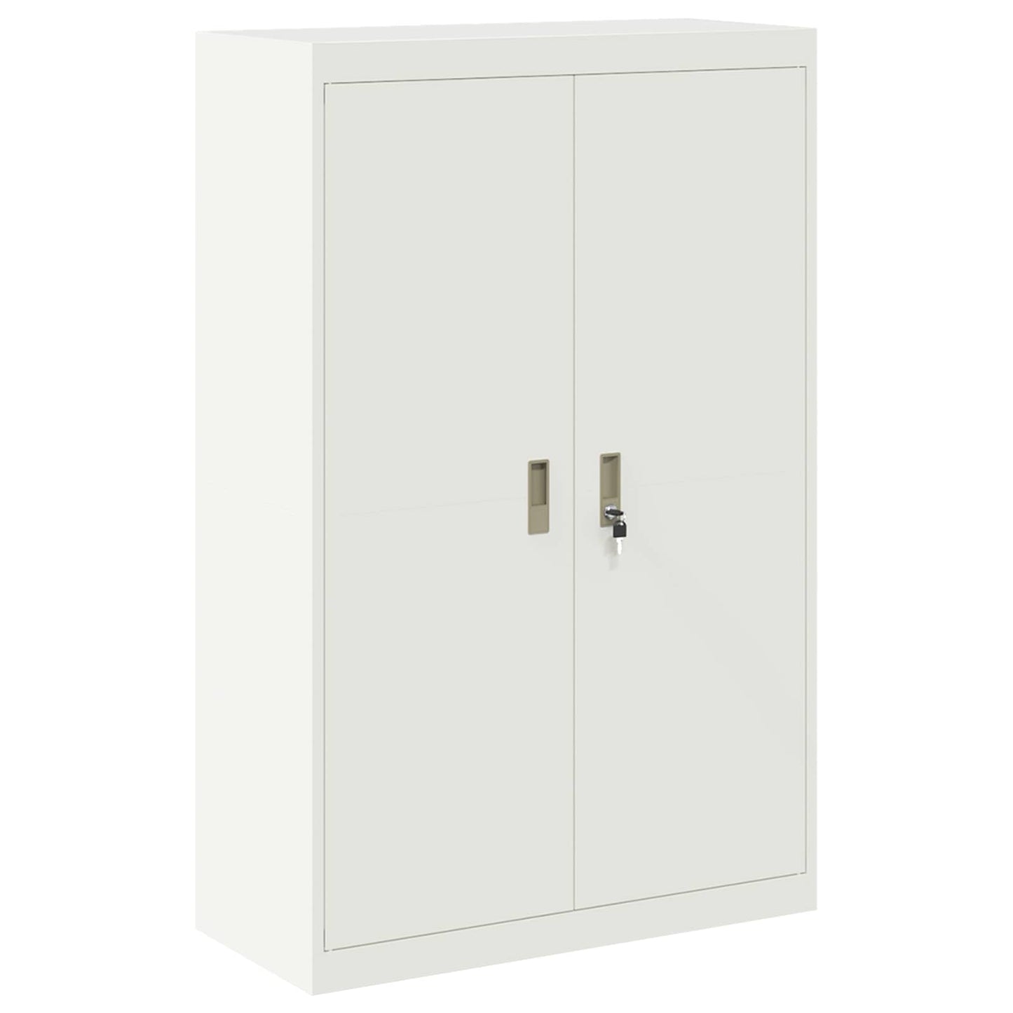 Storage Cabinet 2 pcs White 90 x 40 x 180 cm Steel Lockable
