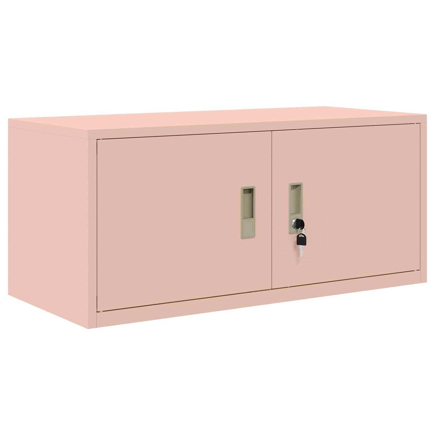 Storage Cabinet 2 pcs Pink 90 x 40 x 220 cm Steel Lockable