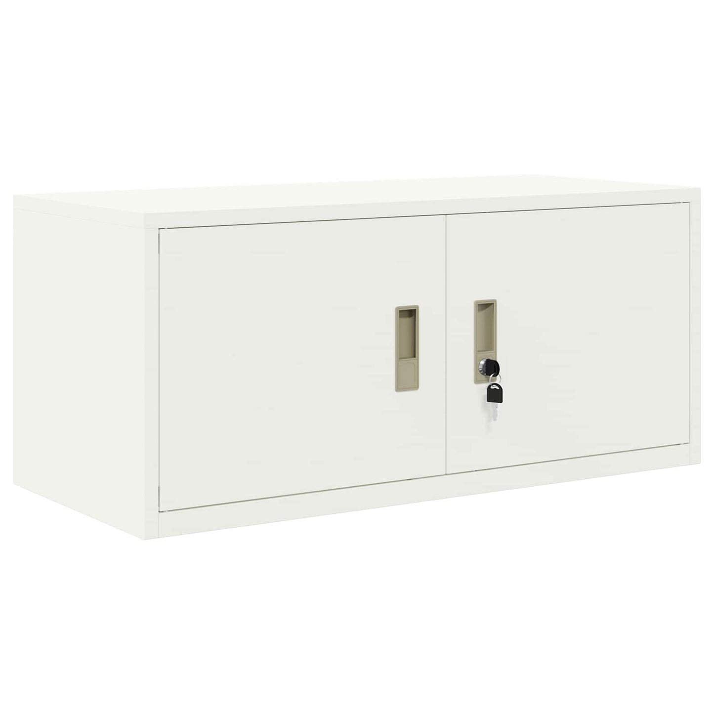 Storage Cabinet 2 pcs White 90 x 40 x 220 cm Steel Lockable