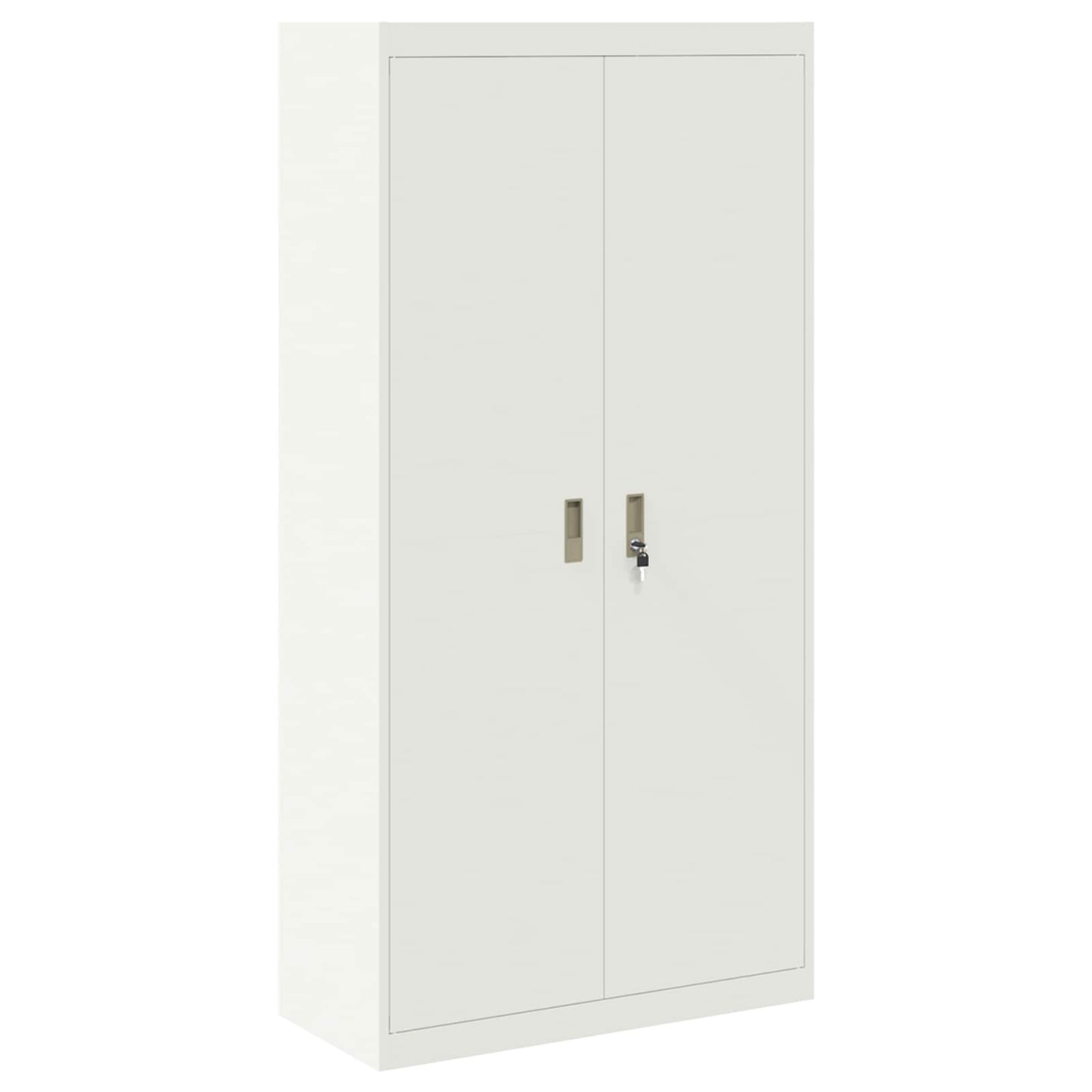 Storage Cabinet 2 pcs White 90 x 40 x 220 cm Steel Lockable