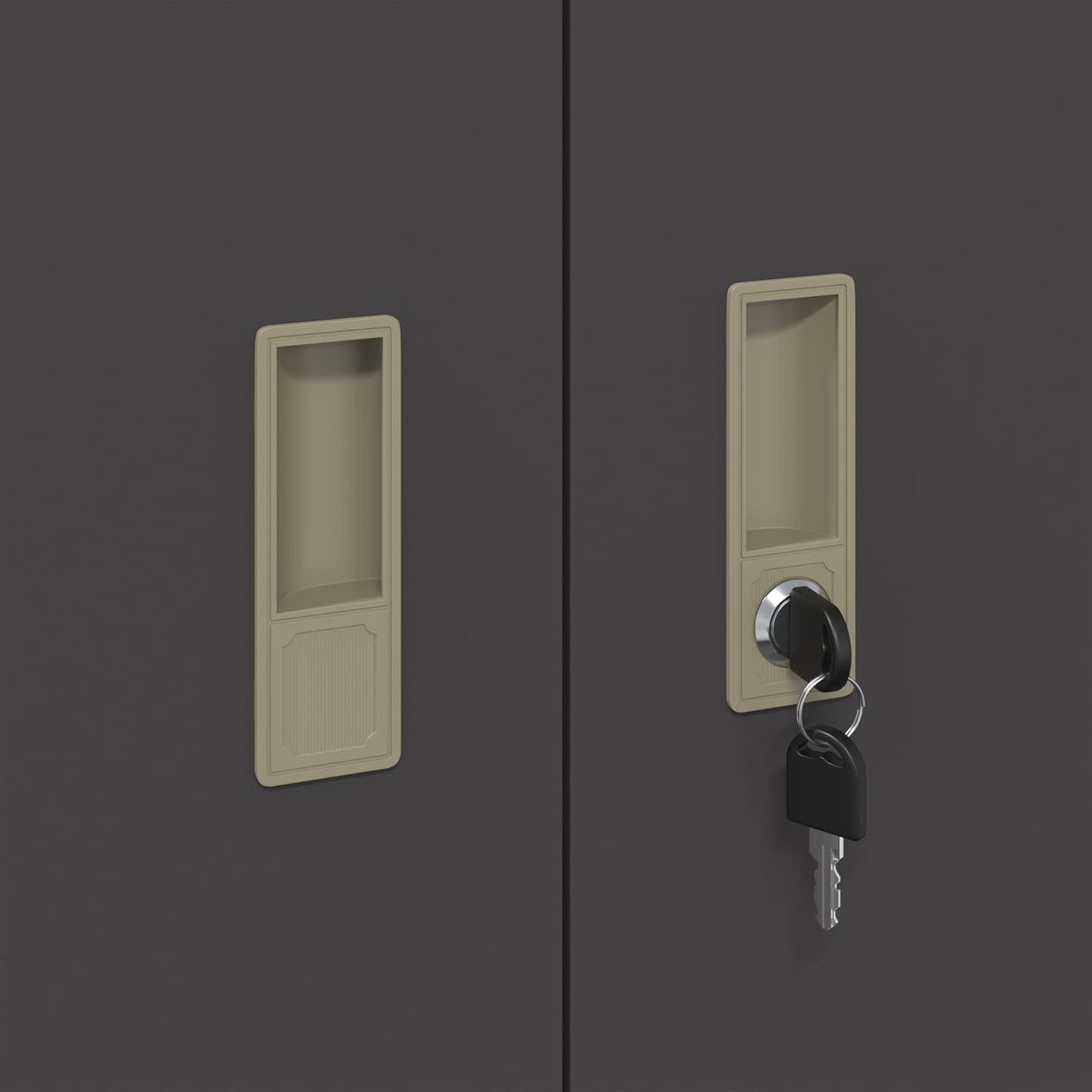 Storage Cabinet 2 pcs Black 80 x 40 x 130 cm Steel Lockable