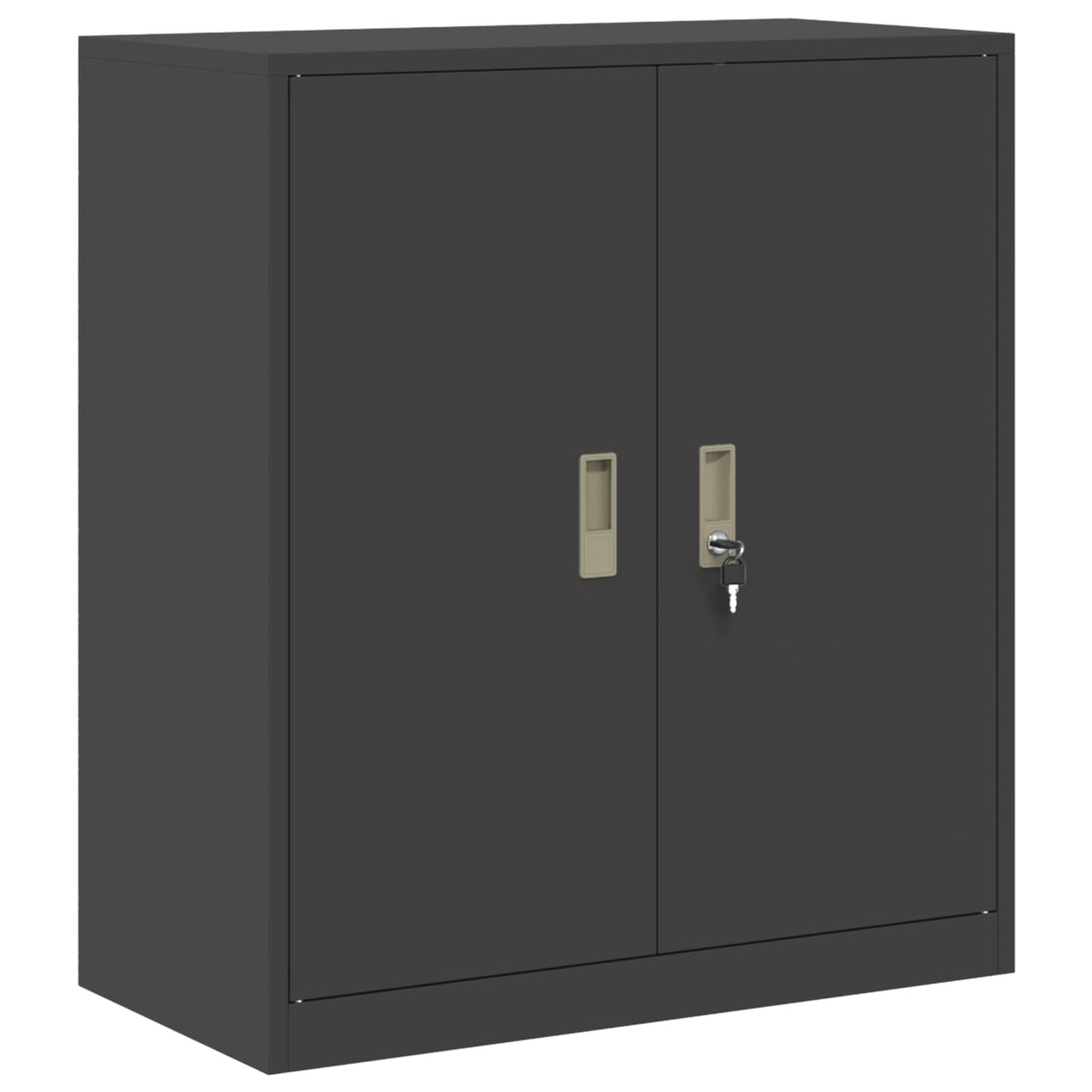 Storage Cabinet 2 pcs Black 80 x 40 x 130 cm Steel Lockable