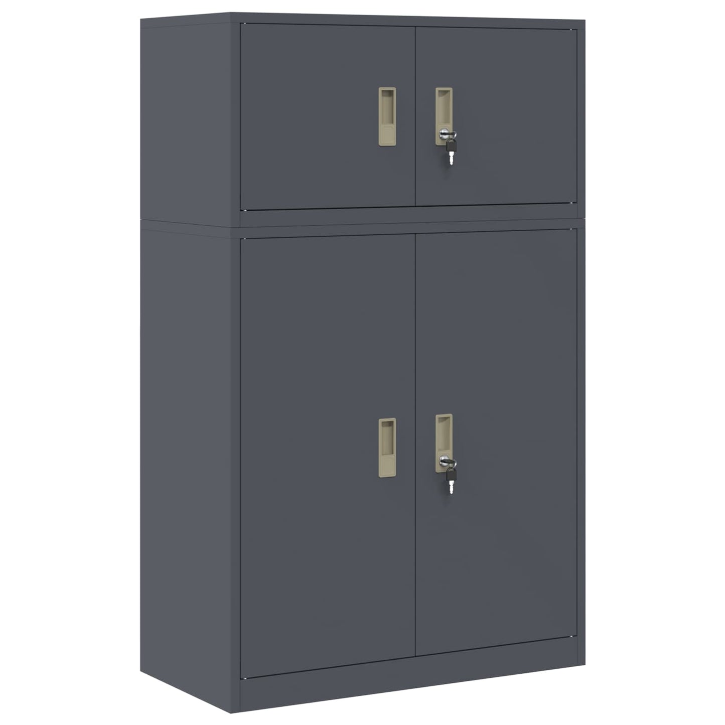Storage Cabinet 2 pcs Anthracite 80 x 40 x 130 cm Steel
