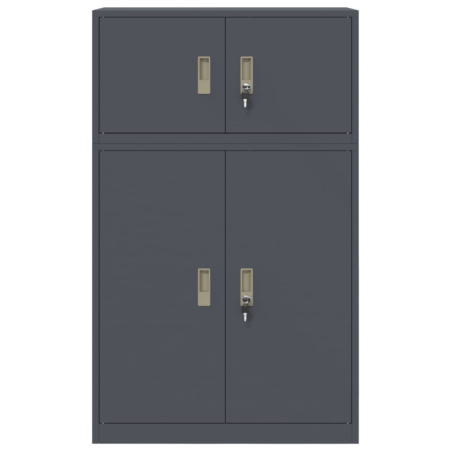 Storage Cabinet 2 pcs Anthracite 80 x 40 x 130 cm Steel