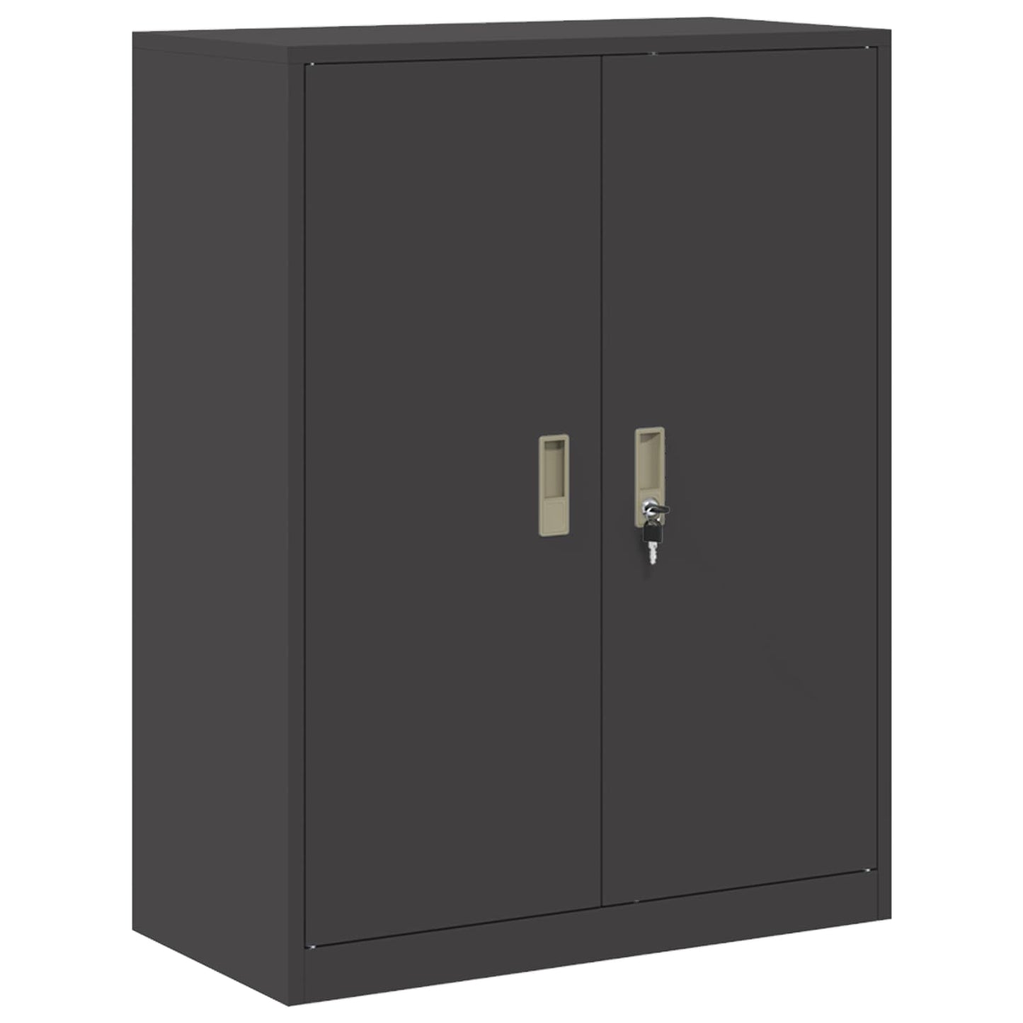Storage Cabinet 2 pcs Black 80 x 40 x 145 cm Steel Lockable