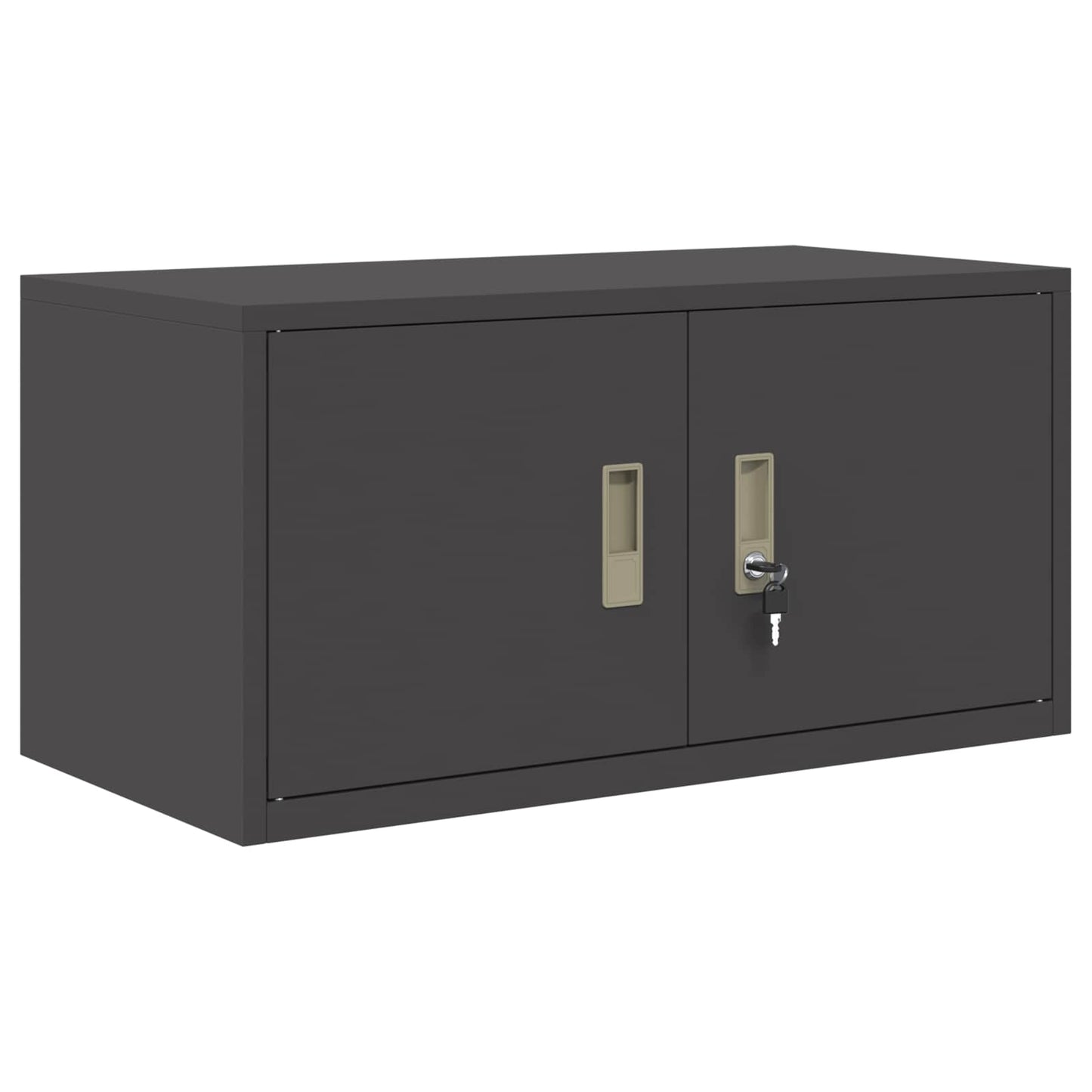 Storage Cabinet 2 pcs Black 80 x 40 x 145 cm Steel Lockable