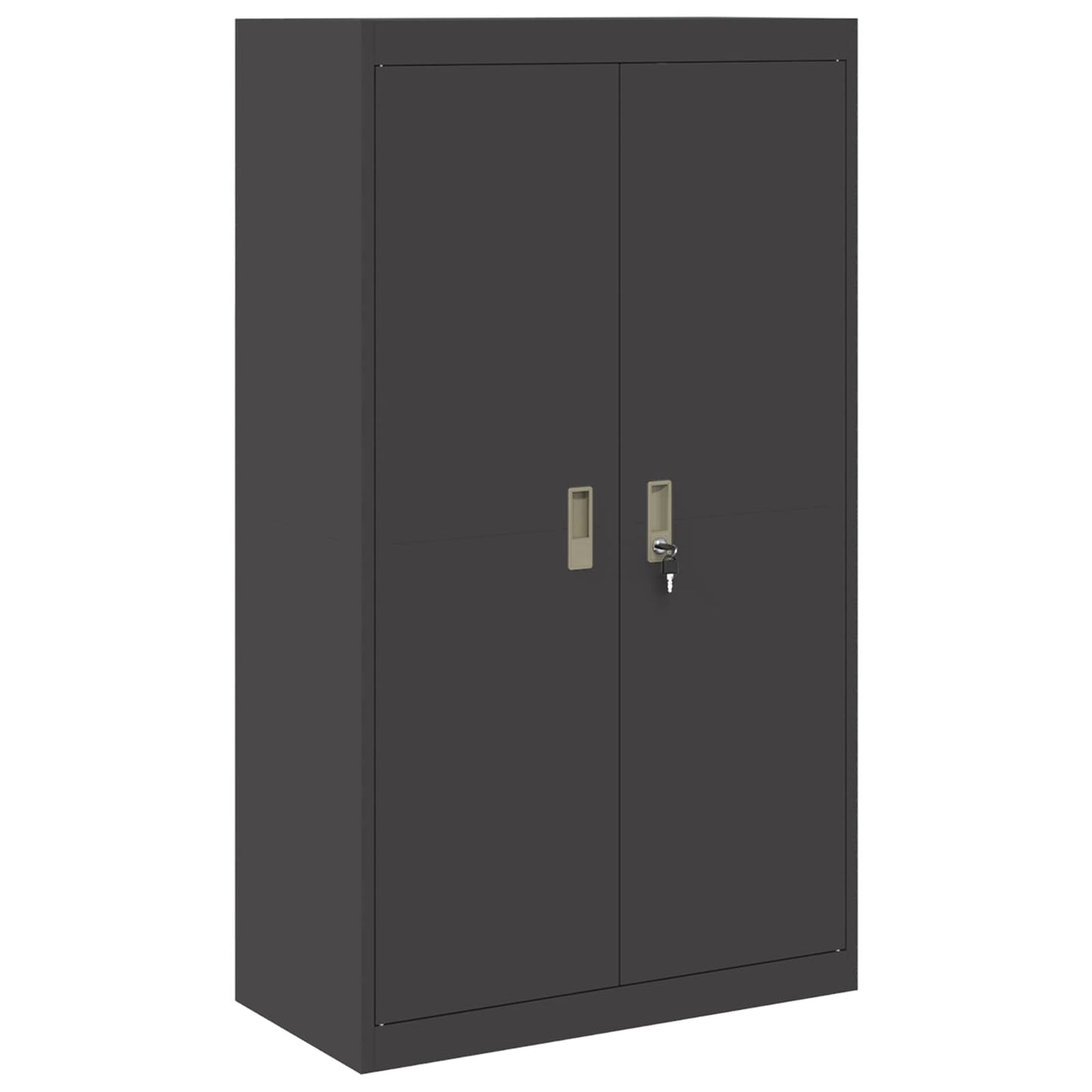 Storage Cabinet 2 pcs Black 80 x 40 x 180 cm Steel Lockable