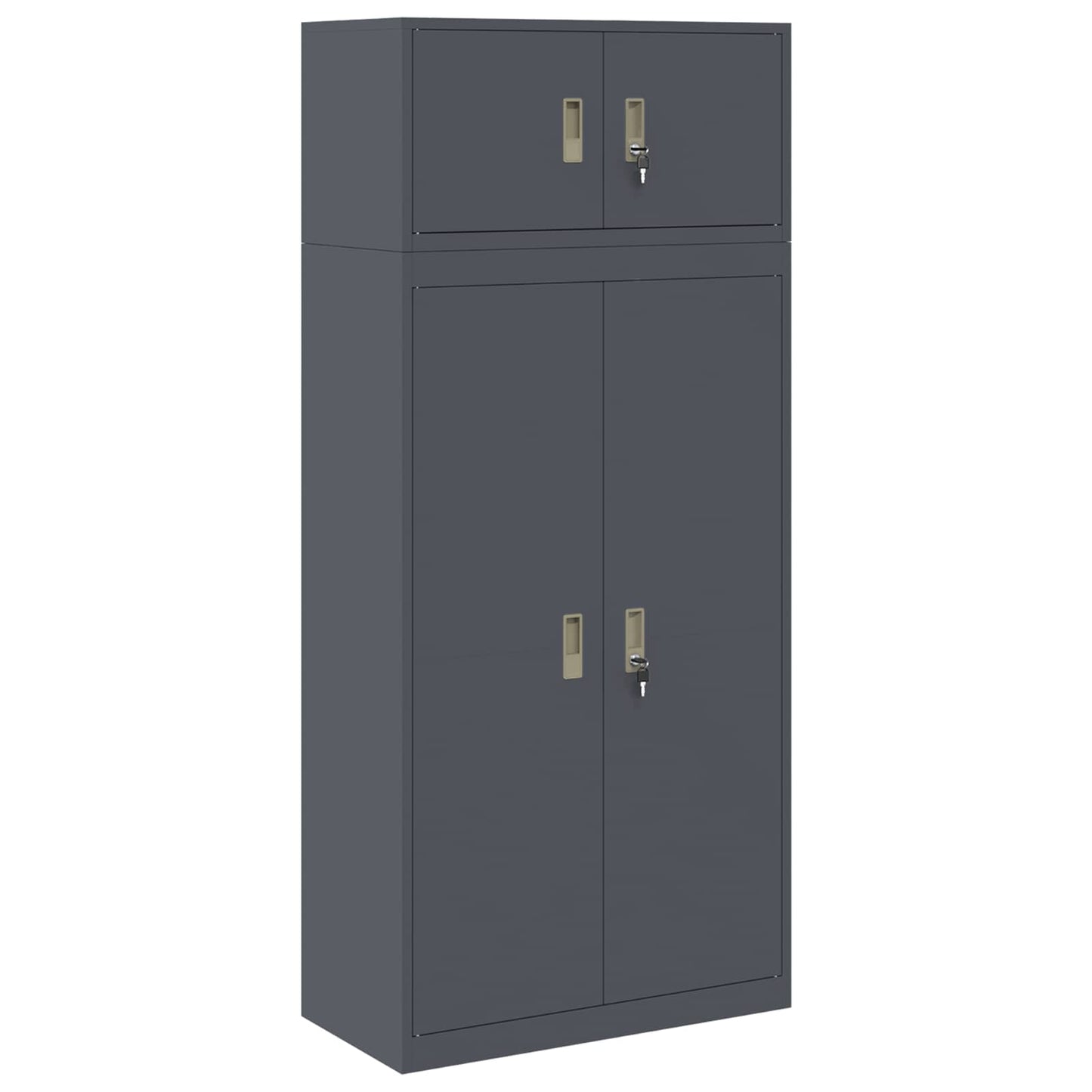 Storage Cabinet 2 pcs Anthracite 80 x 40 x 180 cm Steel