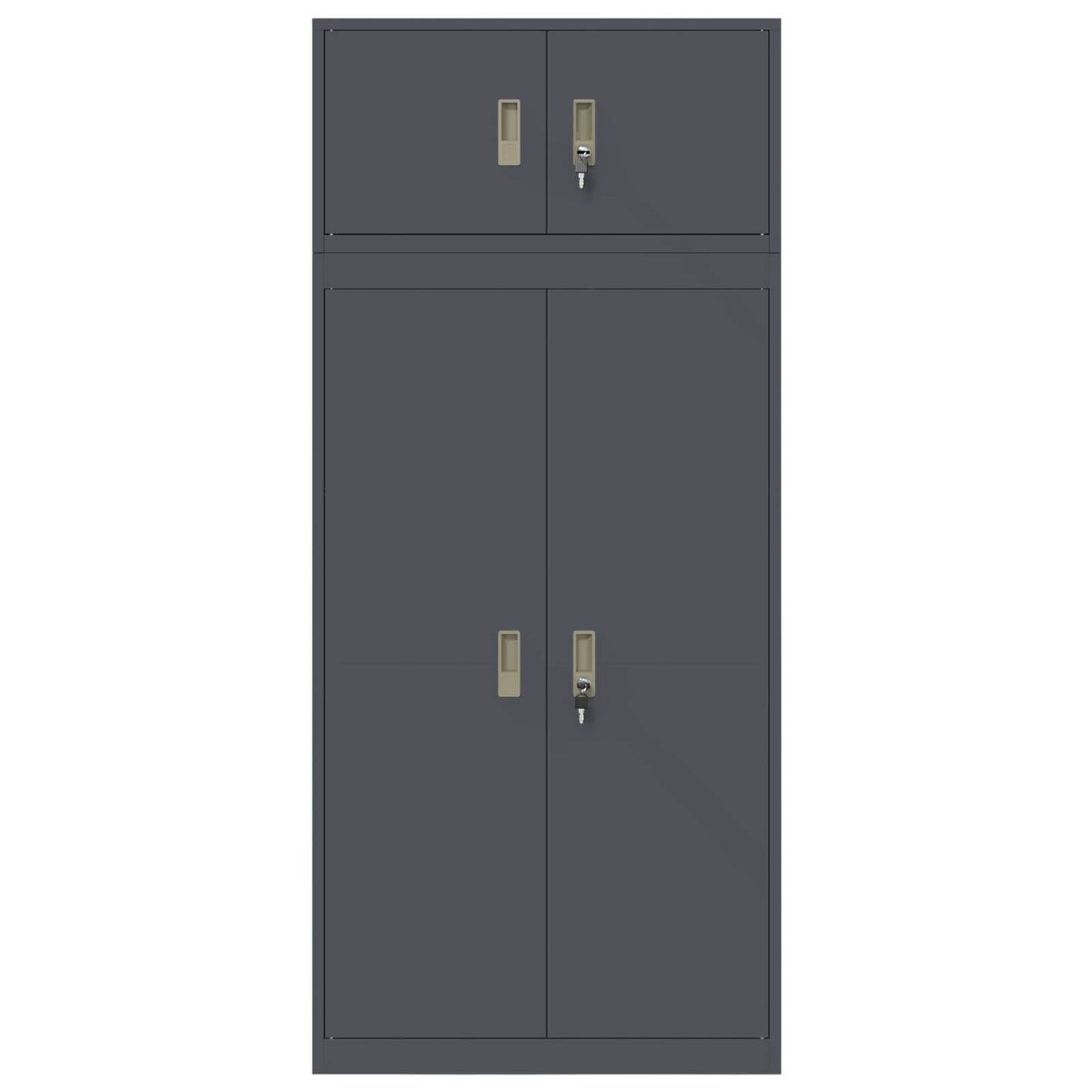Storage Cabinet 2 pcs Anthracite 80 x 40 x 180 cm Steel