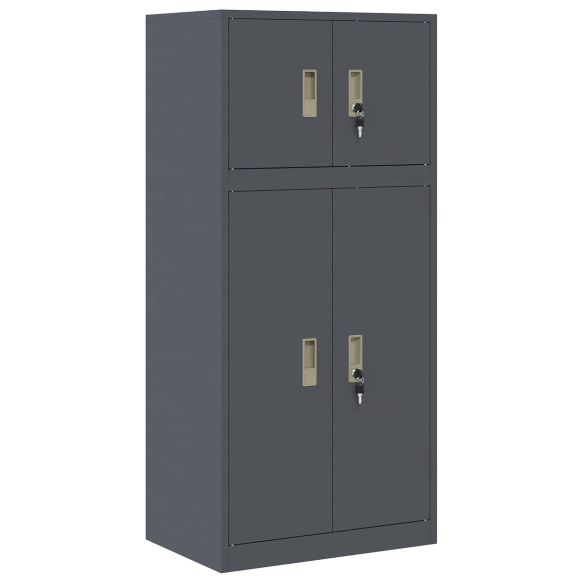 Storage Cabinet 2 pcs Anthracite 60 x 40 x 130 cm Steel