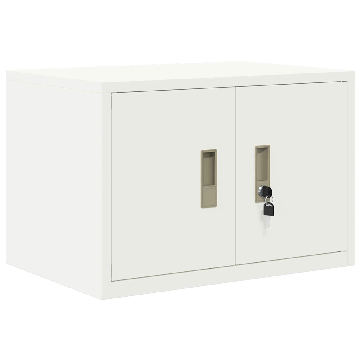 Storage Cabinet 2 pcs White 60 x 40 x 130 cm Steel Lockable
