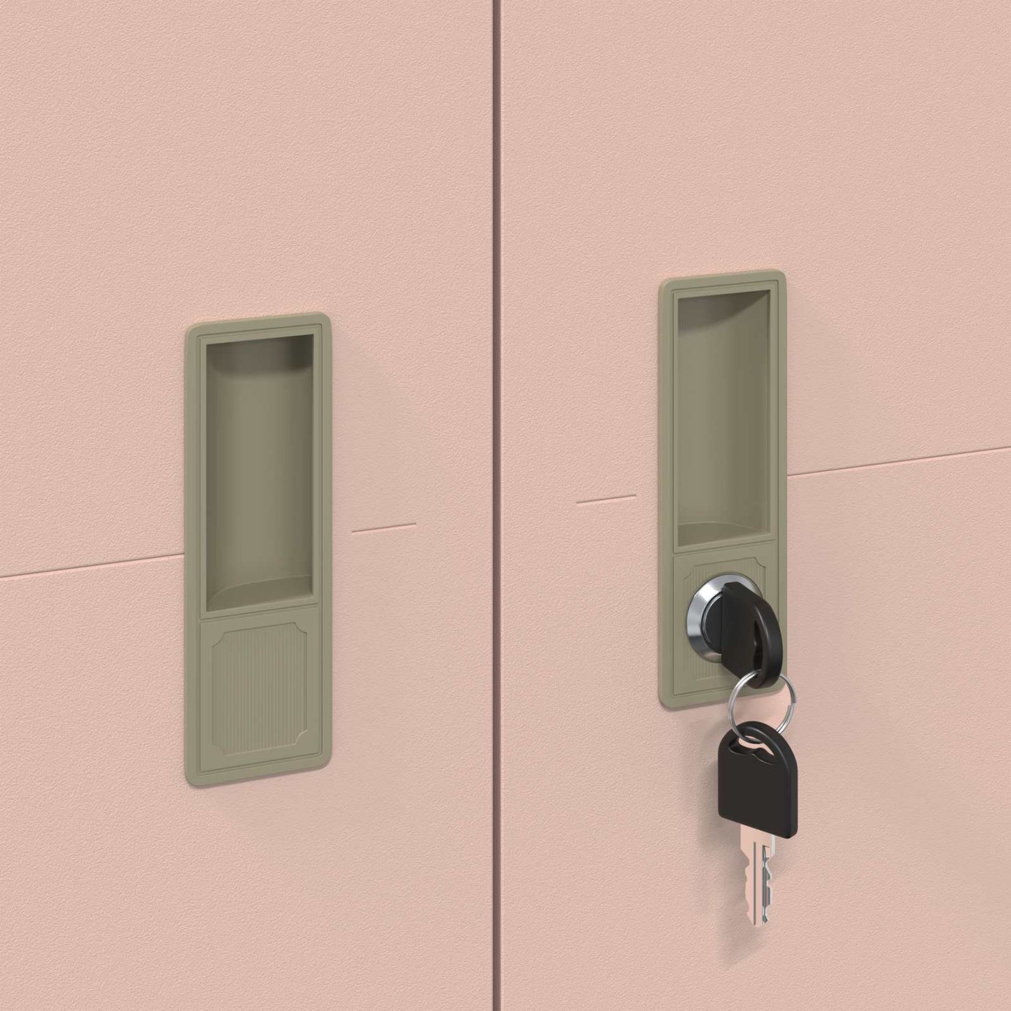 Storage Cabinet 2 pcs Pink 60 x 40 x 145 cm Steel Lockable