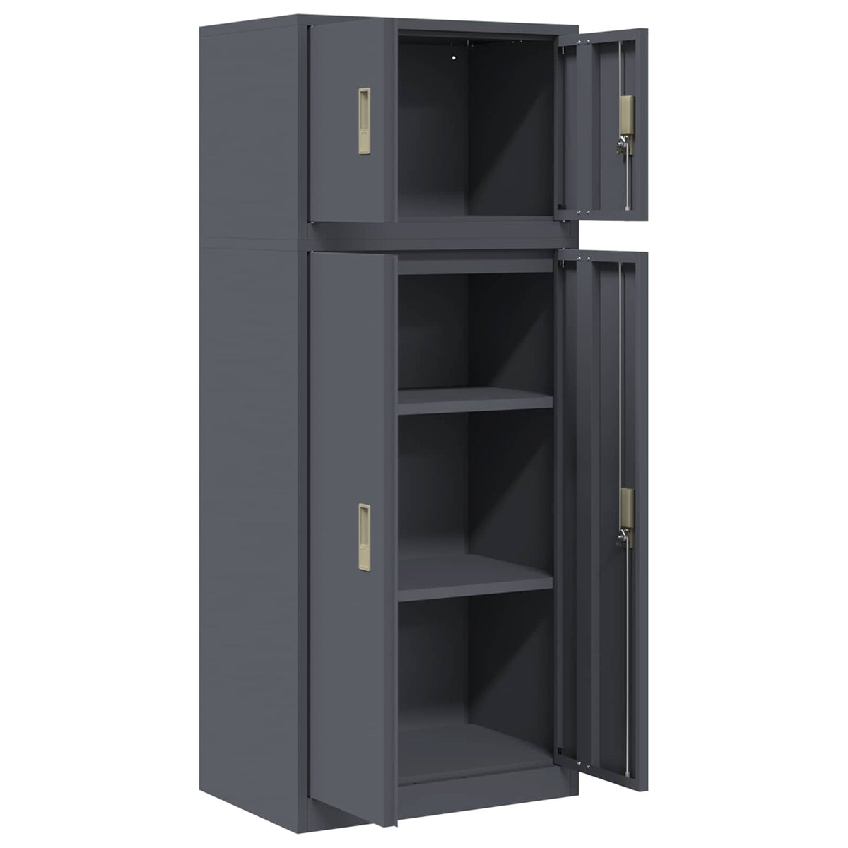 Storage Cabinet 2 pcs Anthracite 60 x 40 x 145 cm Steel