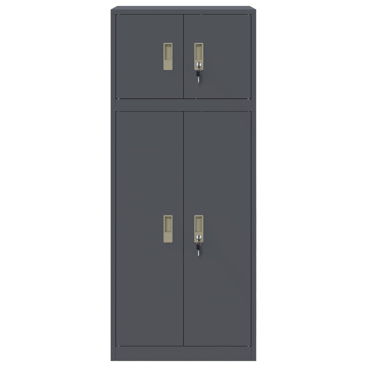 Storage Cabinet 2 pcs Anthracite 60 x 40 x 145 cm Steel