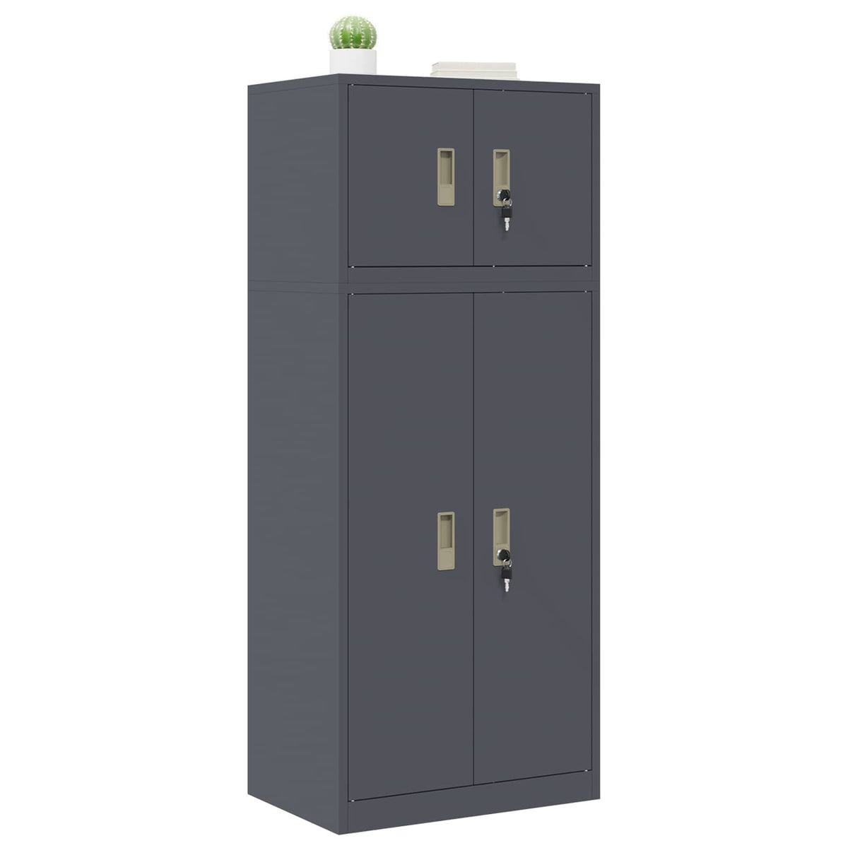Storage Cabinet 2 pcs Anthracite 60 x 40 x 145 cm Steel