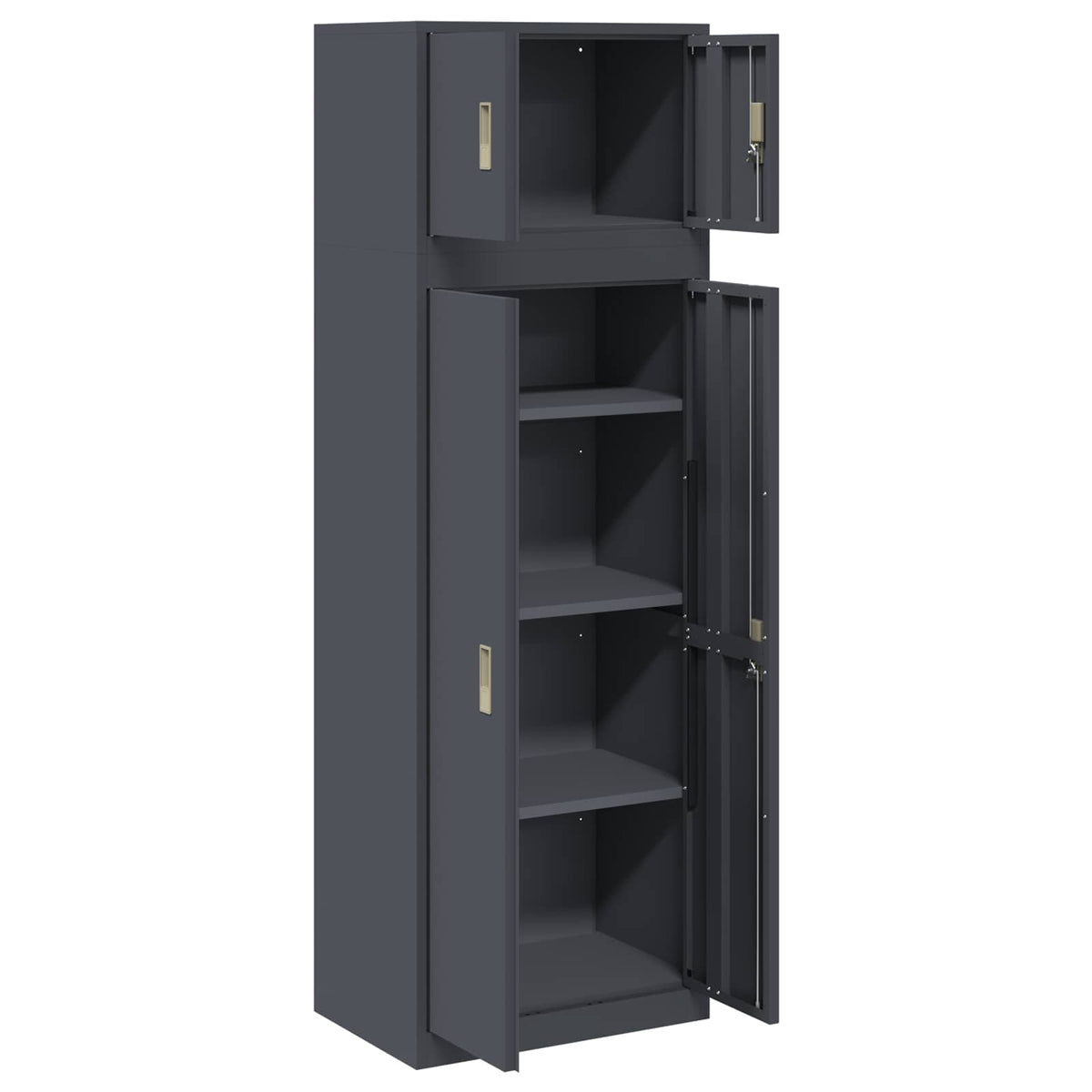 Storage Cabinet 2 pcs Anthracite 60 x 40 x 180 cm Steel