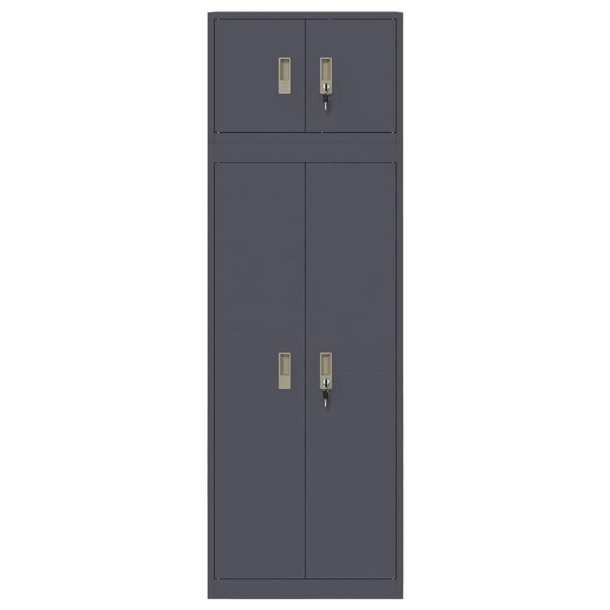 Storage Cabinet 2 pcs Anthracite 60 x 40 x 180 cm Steel