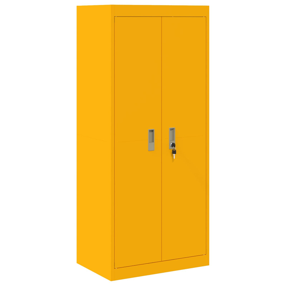 Storage Cabinet 2 pcs Mustard Yellow 60 x 40 x 180 cm Steel
