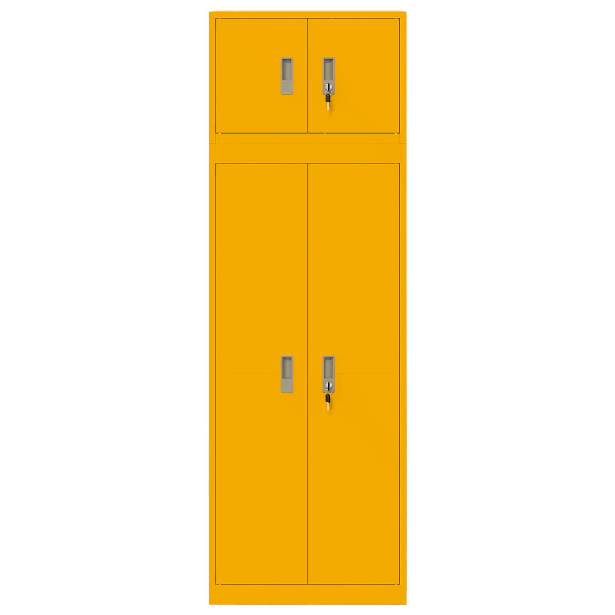 Storage Cabinet 2 pcs Mustard Yellow 60 x 40 x 180 cm Steel