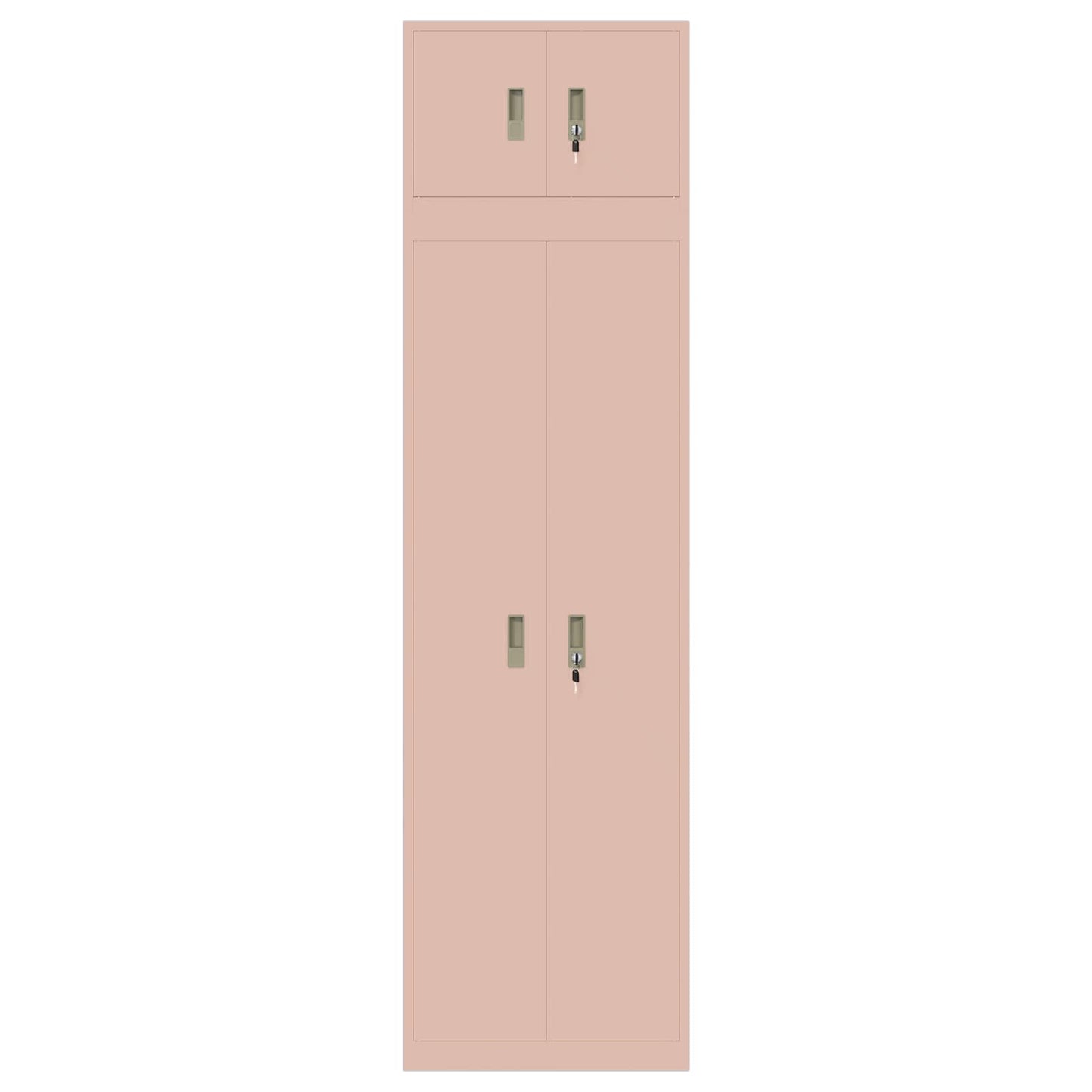 Storage Cabinet 2 pcs Pink 60 x 40 x 220 cm Steel Lockable
