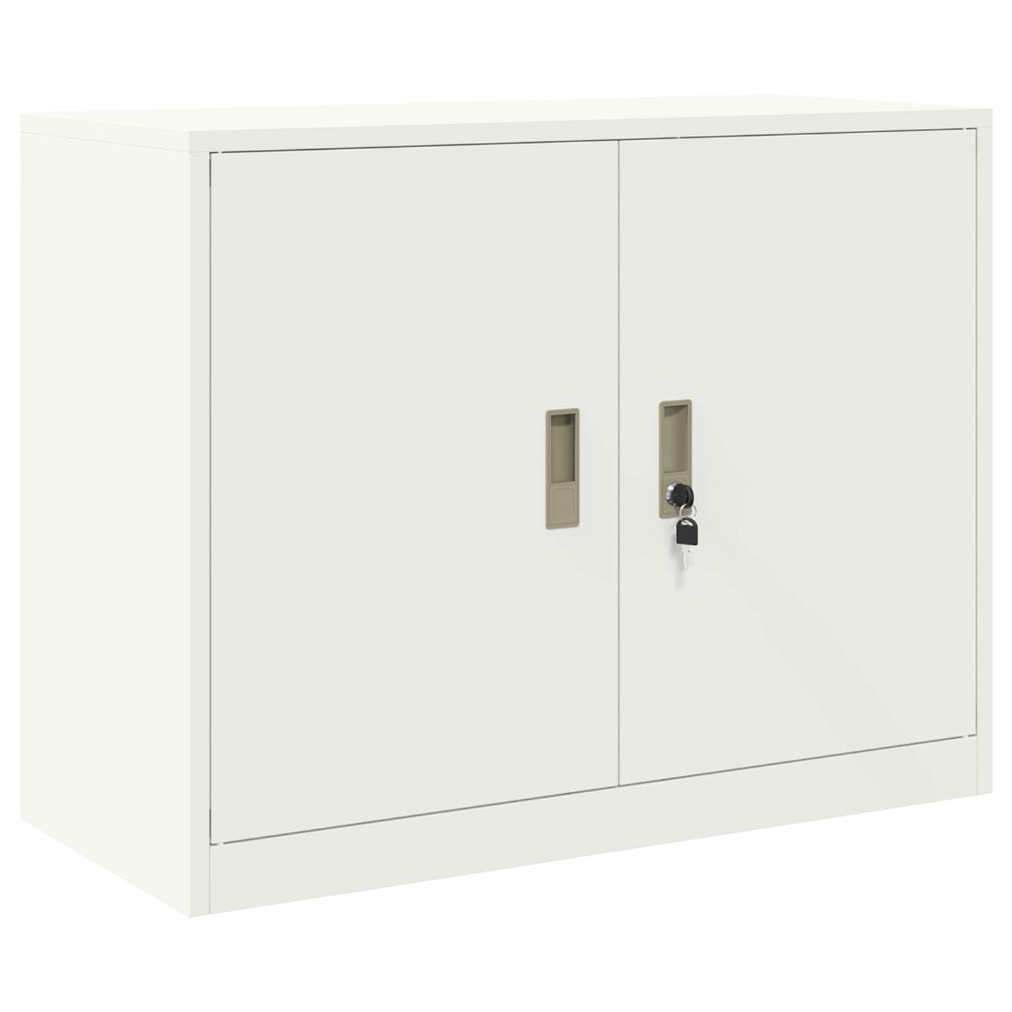 Storage Cabinet 2 pcs White 90 x 40 x 160 cm Steel Lockable