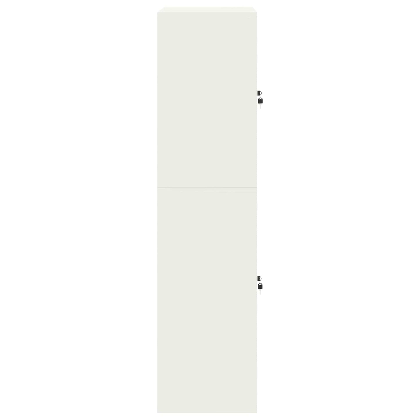Storage Cabinet 2 pcs White 90 x 40 x 160 cm Steel Lockable