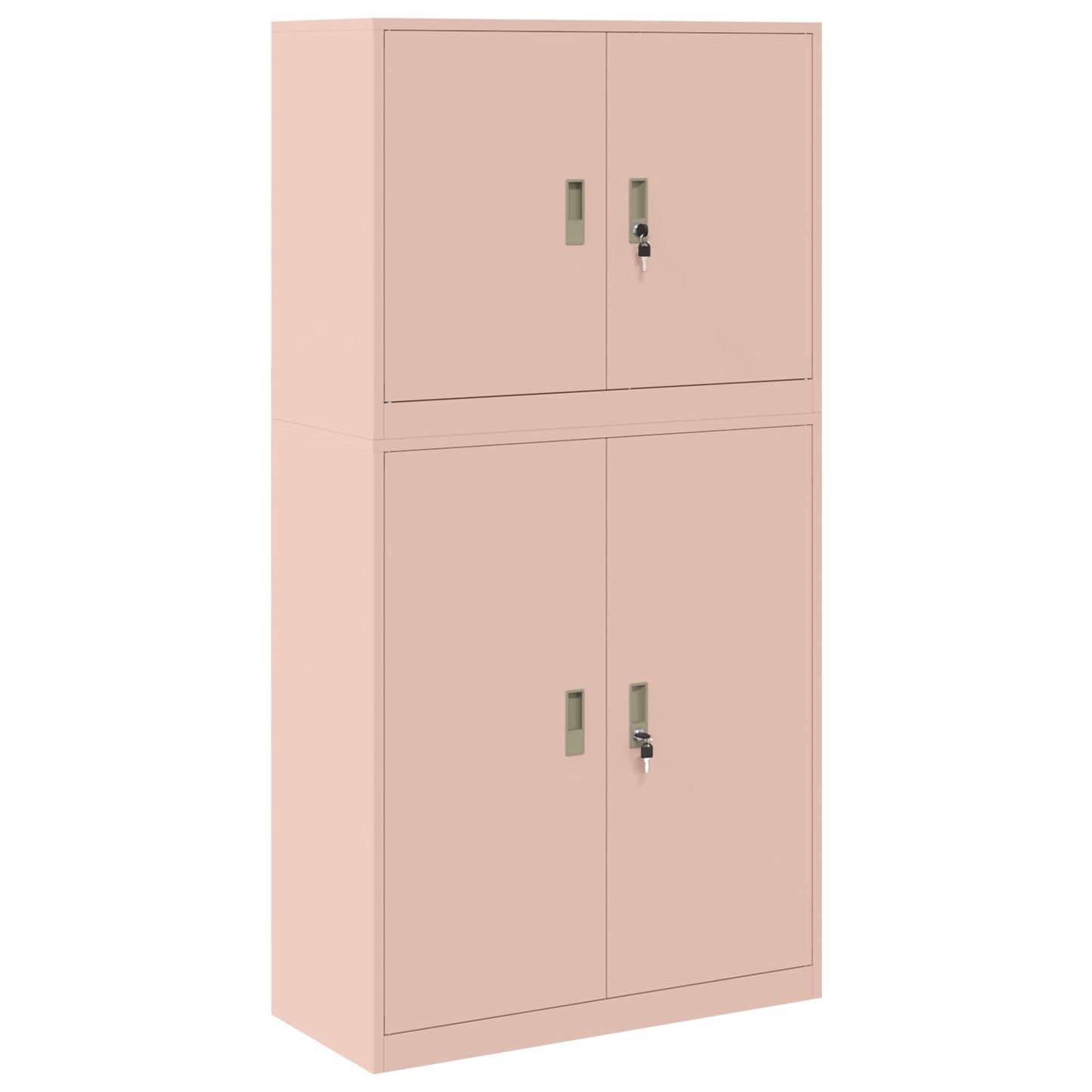 Storage Cabinet 2 pcs Pink 90 x 40 x 175 cm Steel Lockable