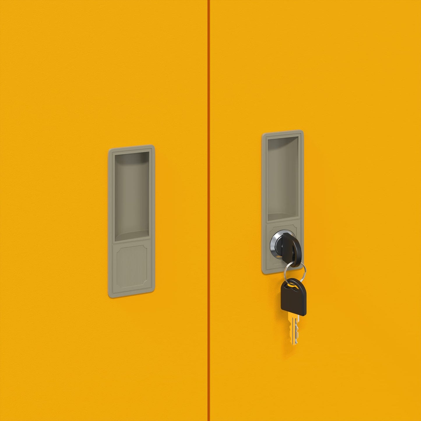 Storage Cabinet 2 pcs Mustard Yellow 90 x 40 x 175 cm Steel
