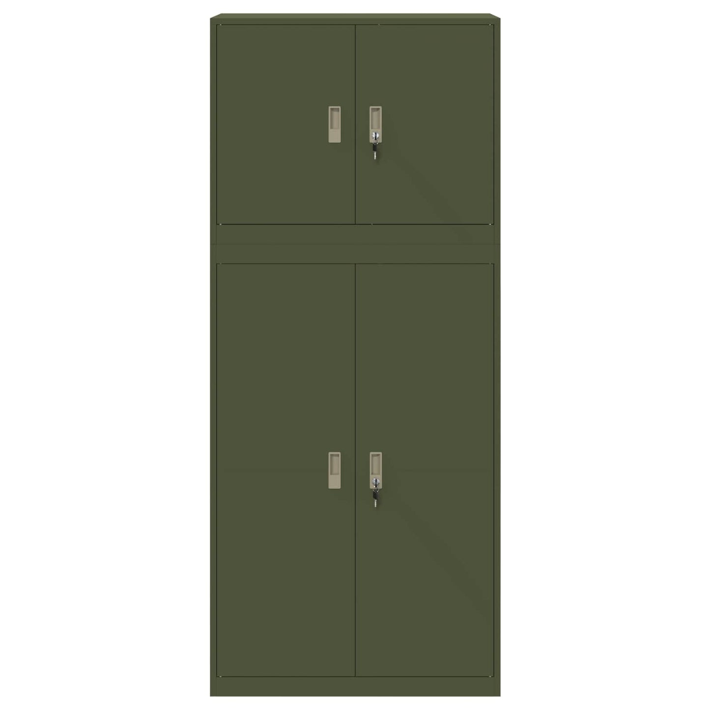 Storage Cabinet 2 pcs Olive Green 90 x 40 x 210 cm Steel
